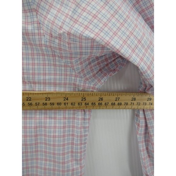 NEW Twillory Shirt 18 Button Up Performance Non Iron Plaid Flip Cuff - Picture 7 of 13
